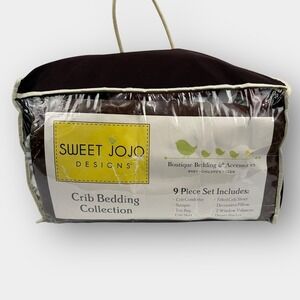 Sweet Jojo Designs 9 Piece Crib Bedding Set Pink Mint Gray Striped Carry Bag